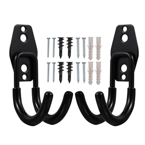 SHINEOFI 4 Stück Gartenschlauchhalter aus Edelstahl Robuste Wetterfeste Wandhalterung mit Rutschfestem Haken für Gartenschlauch und Werkzeugaufbewahrung Im Außenbereich