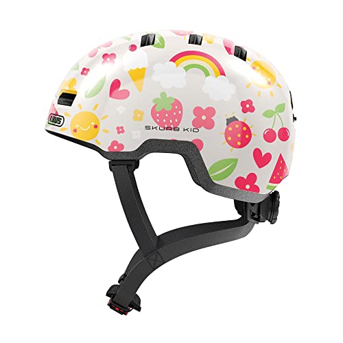 ABUS Kinderhelm Skurb Kid - robuster Fahrradhelm im Skater-Look mit Platz für einen Zopf und vielfältigen Designs - für Mädchen und Jungen - Beige Größe S
