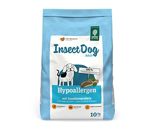 Green Petfood InsectDog Hypoallergen 1 x 10 kg getreidefreies hypoallergenes Trockenfutter für ausgewachsene empfindliche Hunde mit Insektenprotein Futter für allergische Hunde 1er Pack