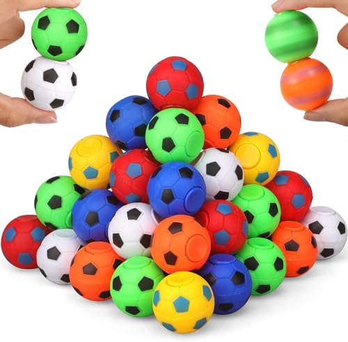 36PCS Fidget Spinner Fußball Spielzeug für Kinder Erwachsene Mini Stress Relief Hand Spinner Anti Angst Handheld Schreibtisch Spielzeug Goodie Bag Stocking Stuffer Klassenzimmer Party Gunst Preis