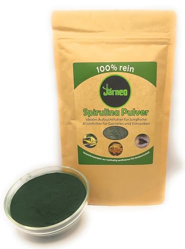 Jarneo Spirulina Pulver 100% rein - 125g - Fischfutter Garnelenfutter Schneckenfutter