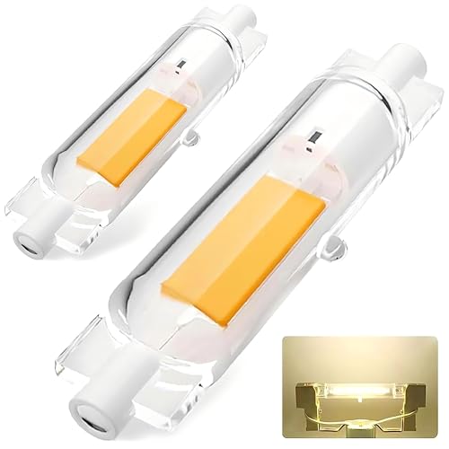 ACAATVE R7S Led 78mm 20W Lampe Naturweiß 4000K 2000 LM Dimmbar 78mm R7S Leuchtmittel Led Ersatz für 200W Halogenstab Kein Flackern 360 Abstrahlwinkel für Uplighter bis Work Light 2er Pack