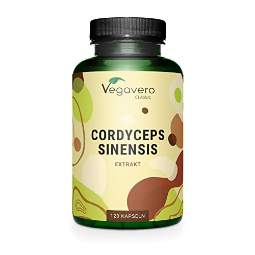 CORDYCEPS SINENSIS Vegavero 650 mg CS-4 Extrakt 10 1 Vergleichssieger 2024 40% Polysaccharide VEGAN aus Fermentation Entspricht 6500 mg pro Kapsel Ohne Zusätze 120 Kapseln