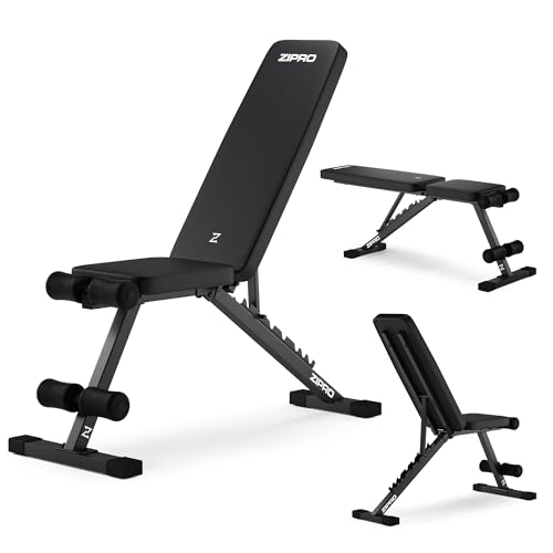 ZIPRO Bauchtrainer Sport Geräte Zuhause 7 fach Verstellbarägbank bis 300kg Kraftstation Flexibel für Heimstudio Home Gymörper Rückentrainer   Stride Schwarz