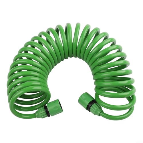 Gartenschlauch Spiralschlauch mit automatischer Schlauchrückstellung flexibel ausziehbar bis 7.5 10 15 20m Gilt für Bewässerungsbrause und Hahnverbinder UV-beständig 7.5M