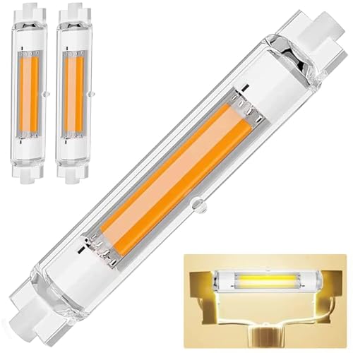 R7S LED 118mm Dimmbar 30W R7S LED Dimmbar Lampen Ersatz für 300W Halogen Leuchtmittel Naturweiß 4000K 3000LM Kein Flackern 360 Abstrahlwinkel Stab-Glühbirne 2PCS