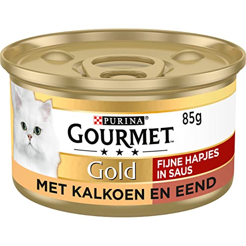 Gourmet Gold Feine Snacks Katzenfutter Nassfutter mit Truthahn und Ente in Sauce - 24x85g - 24 Dosen 2 04kg