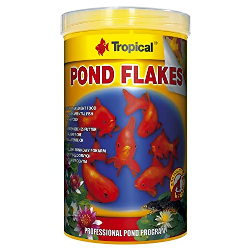 Tropical Pond Flakes 1000ml 145g - Mehrkomponenten-Flocken für die tägliche Fütterung von Jungfischen großer Teichfischarten