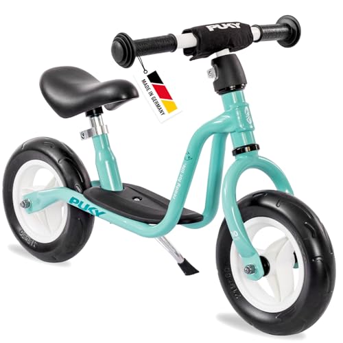 PUKY LR M Aqua Green Laufrad ab 2 Jahre Kinderspielzeug ab 2 Jahre Balance Bike Kinderroller mit Trittbrett Lauflernrad mit Sicherheitslenkergriffen Höhenverstellbarer Lenker Sattel