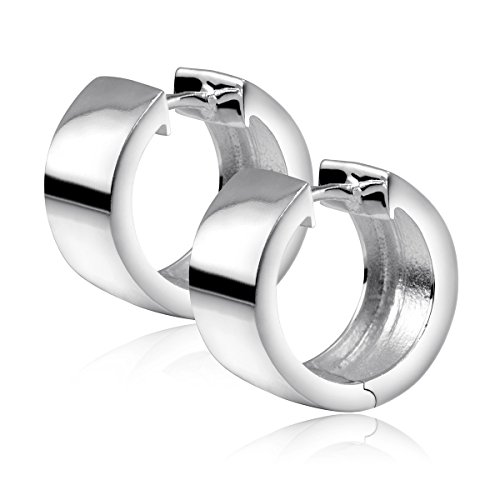 MATERIA Damen Creolen Silber 925er 15mm Schmuck Ohrringe breit mit Geschenk-Box - Made in Germany SO-355