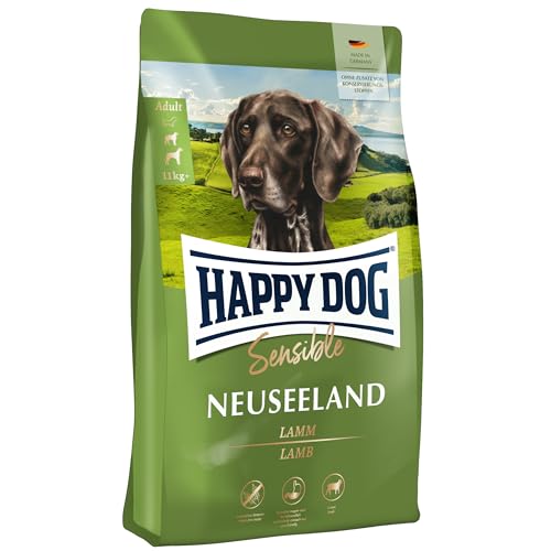 Happy Dog 03531 - Sensible Neuseeland Lamm - Hunde-Trockenfutter für ausgewachsene Hunde - 1 kg Inhalt