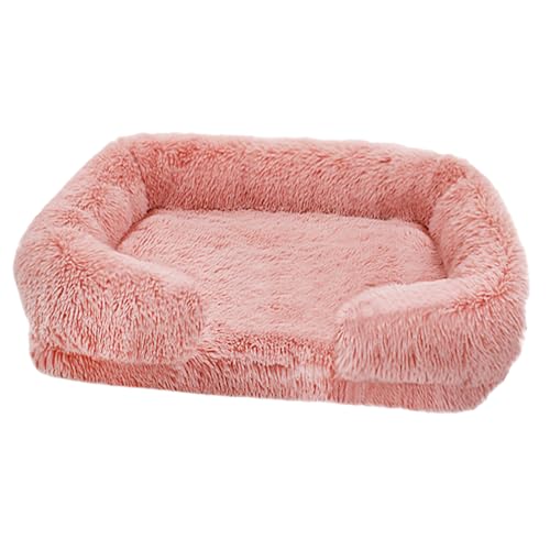 Sofa Mit Nackenrolle Für Haustiere Waschbare Haustiercores Flauschiges Katzenbett Rutschfestes Beruhigendes Katzennest Perfekt Für Hunde Welpen Katzen Lounge Zimmer Und Rutschfeste Unterseite