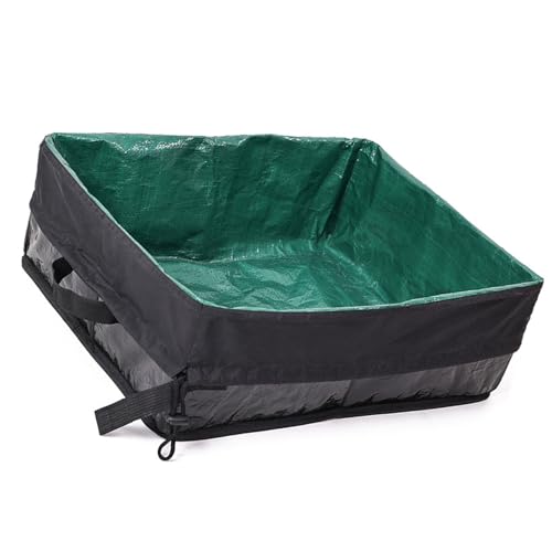 Rudiaoa Zusammenklappbare Katzentoilette Mit Reißverschluss Deckel wasserdichte Katzen Freien Für Autoreisen Hotelaufenthalte Wasserdicht Faltbar