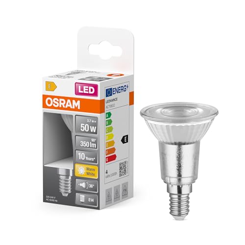 Osram LED-Spot Reflektor Star PAR16 50 2700 K warmweiß 3 7 W E14 36 350 lm 15.000h für Spotbeleuchtung Akzentlicht kleine Fassung Vitrinen Klar