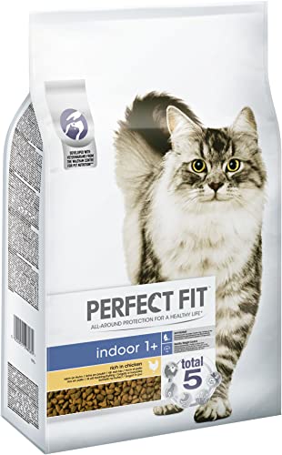 Perfect Fit Indoor 1 Trockenfutter für erwachsene Katzen ab 1 Jahr Huhn Unterstützt die Vitalität 7 kg