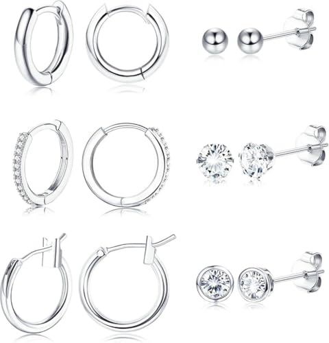 DOCHAIS Räumung 14Kßgold plattierte Ohrring Ohrstecker 316L chirurgischem Stahl und 925 Ohrstiften hypoallergenisch Cartilage Tragus Piercing