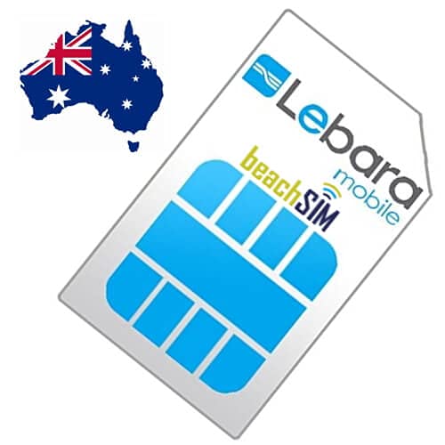 Lebara Australien SIM-Karte Prepaid 25 GB Nationale Internationale Telefonie mit Ausweis-Registrierungsservice durch beachSIM