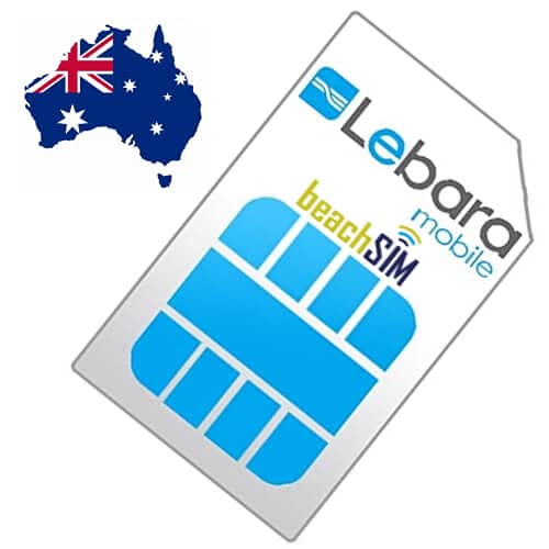 Lebara Australien SIM-Karte Prepaid 25 GB nationale internationale Telefonie mit Ausweis-Registrierungsservice durch beachSIM