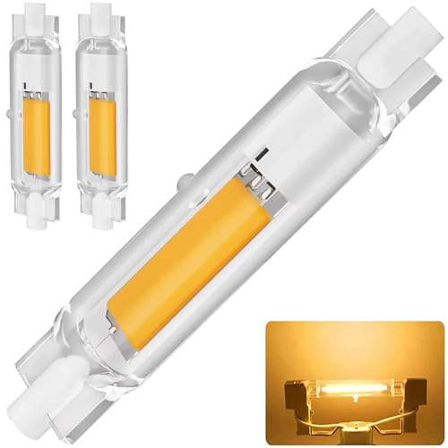 MOPDHU R7S LED 78mm Dimmbar Lampen Warmweiß 3000K 2000LM 20W LED COB Glühbirne Ersatz für 200W J78mm Halogenstab Kein Flackern 360 Abstrahlwinkel AC 220-240V 2er Pack