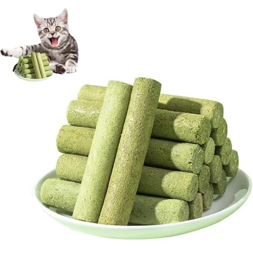 18 Stück Katzengras Sticks Zur Zahnpflege Und Haarballenkontrolle Katzengras Snack Für Katzen Katzengras Leckerlies Mit Katzenminze Katzengras Snacks Als Belohnung