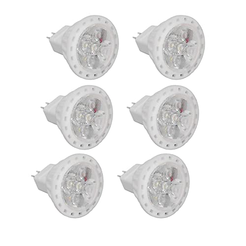 Haofy MR11 LED-Glühbirne 4 W 360 Lm Dimmbarer GU4-Sockel mit 120-Grad-Strahlung für Gehwege Gartenlandschaft Außenterrasse Innenraumbeleuchtung Weiße Beleuchtung