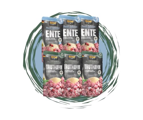 Belcando Frischebeutel Nassfutter Multi Bundle Sparpaket Verschiedene Sorten 6x125g 125g 3X Ente 3X Truthahn