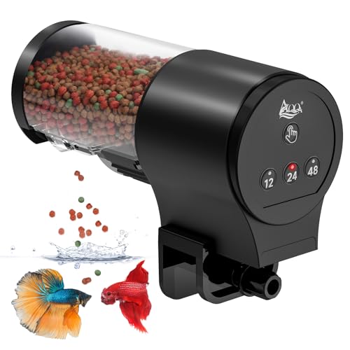 AQQA für 110ml Großer Fassungskraft 12H 24H 48H Timer Manuell Auto Fütterungsmodi Batteriebetriebenes für Ferien