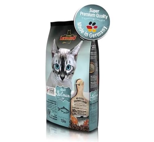 Leonardo Adult GF Lachs Getreidefreies Trockenfutter für Katzen Vollfutter für erwachsene Katzen aller Rassen ab 1 Jahr 7 5 kg