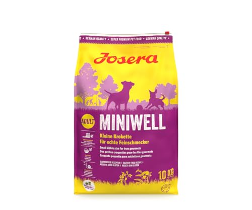 JOSERA Miniwell 1 x 10 kg Hundefutter für kleine Rassen extraverträgliche Rezeptur mit Geflügel Super Premium Trockenfutter für ausgewachsene Hunde 1er Pack