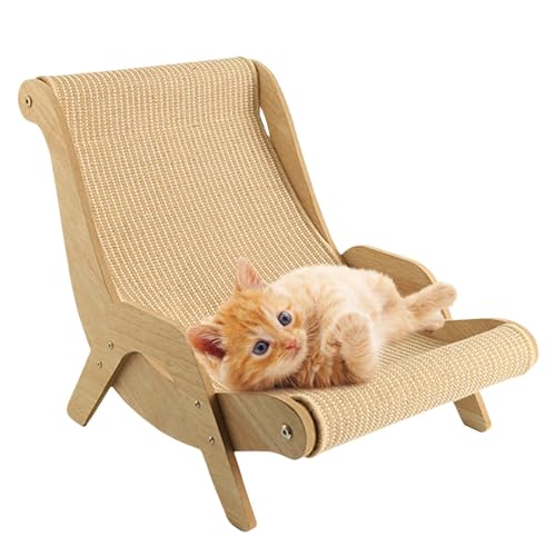 Katzen Sofa Sisal Stuhl Massivholz Katzenliege Abrieb Katzenbett Starker Tragfähigkeit Katzenlounge Beständig Gegen Kratzer Für Haustiere Innen- Und Außenbereich