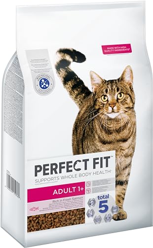 PERFECT FIT Adult Trockenfutter für erwachsene Katzen ab 1 Jahr - Lachs 7 kg 1 Beutel