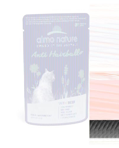 Almo Nature Functional Anti-Hairball Katzenfutter Nassfutter für ausgewachsene Katzen mit Rind. 30er Pack 30 x 70g