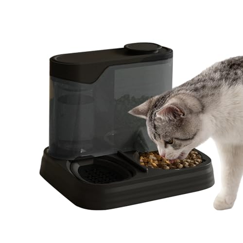 Katzenfutterautomat Integriertem Wasserspender Für Katzen Großvolumige Haustierfütterung Für Urlaub Reisen Zuhause Innenbereich