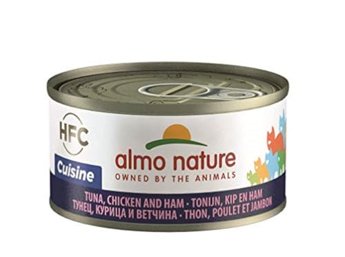 almo nature HFC Cuisine Katzenfutter Nassfutter mit Thunfisch Huhn und Schinken 24 Dosen 70 g