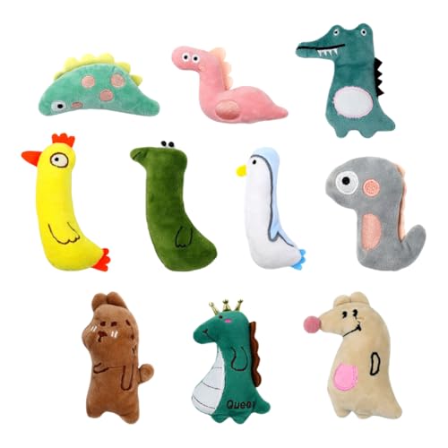 Katzenspielzeug 10 Stück Katzen Spielzeug Set aus Katzenkissen Katzen-Zubehör Biss- Kratzfeste Katzenkissen Kissen mit Katzen-Minze fur Katze und Kitten Ideal für kleine Rassen