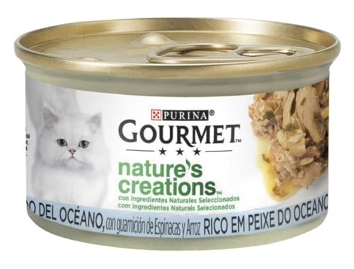 Gourmet Purina Nature s Creations Natürliches Nassfutter für Katzen mit Meeresfisch 24 Dosen 85 g