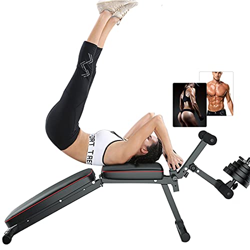 Verstellbare Mehrzweck-Fitness-Hantelbank 5 Rückenpositionen Beinstrecker und Beinbeuger 200 kg Tragkraft klappbare Trainingsbank für Gewichtheben leicht zu verstauen