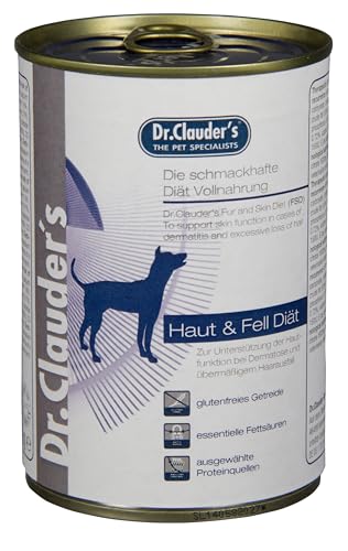 Dr. Clauder s Super Premium Nassfutter für Hunde therapeutische Diät 6 x 400 g 6 x 400 g für Haut und Fell FSD
