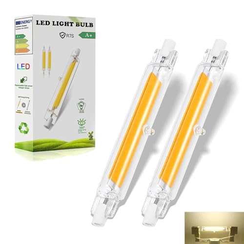 Dvnoua R7S LED 118mm Dimmbar 20W R7S LED Lampen 118mm Ersatz für 200W Halogen Leuchtmittel Led R7s Glühbirne Naturweiß 4000K 2000LM Kein Flackern 360 Abstrahlwinkel 2PCS