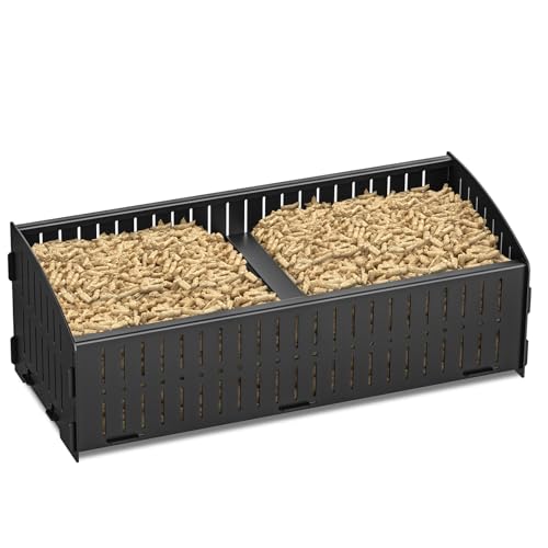 Xtsuen für Kaminofen Korb für Pelletbrenner Pelletbrennkorb 48 20 17cm 5kg Holzofen oder offenen Pellet Basket