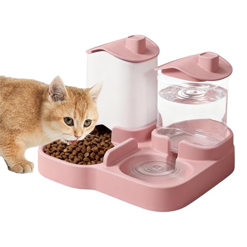 Automatischer Futterautomat Und Wassertränke Für Katzen - Auslaufsichere Aufbewahrung - Automatische Futterspender und Wasserspender für Katzen Für Die Fütterung Von Haustieren Wie Hunden Un
