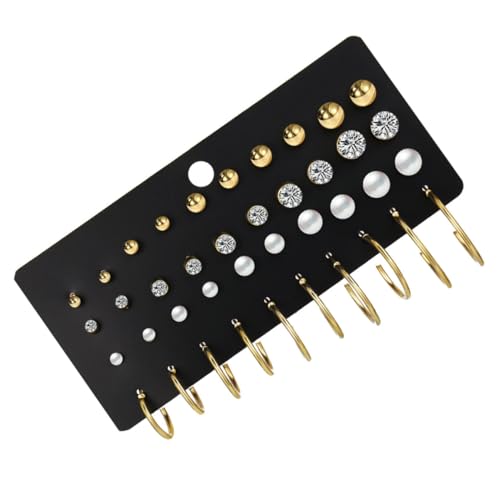 LRXIYODE Teiliges Ohrstecker set Strass Stilvolle Ohrstecker Kreatives Vintage design Schlichtes Schmuckset für Passend für Mehrere Ohrlöcher Stilvoller