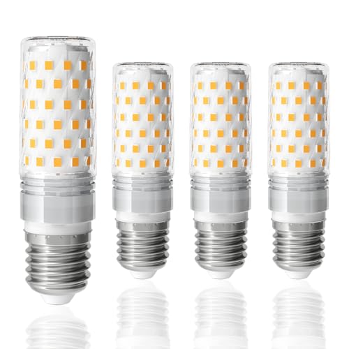 LUTW Maiskolben 3000K Warmweiß 10Wühbirne Ersetzt 130Wühlampe Extra Hell 1510LM Maisühbirne für Kronleuchter Wandlamp Nicht AC 220 240V 4 Stück