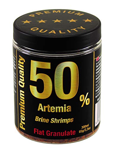 50% Artemia Flachgranulat Premium QualitÃ¤t Fischfutter Aquarienfische Pflanzenproteine Vitamine Mineralien Diskus Kampffische Barsche Welse Alleinfuttermittel Hauptfutter SÃ¼ÃŸ-und Meerwasserfische