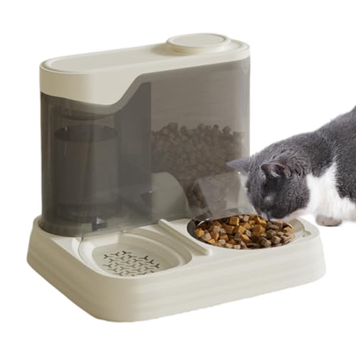 Automatischer Katzenfutterautomat - Haustierfutter- Und Wasserspender Rutschfester 2-in-1 Futterautomat Für Zuhause Wohnung Urlaub Und Haushalte Mit Mehreren Tieren