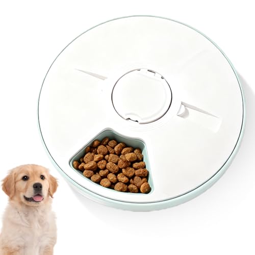  Nassfutter Katzenfutterautomat Programmierbarem Timer 6 Mahlzeiten für Nass  Trockenfutter Kabellos Batteriebetrieben für Kleine