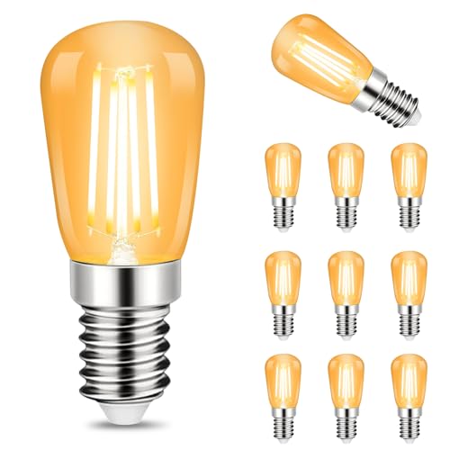 URing Glühbirne E14 LED Warmweiss Vintage - LED Birne Leuchtmittel Retro E14 2700K 4W 400LM Energiesparlampe Filament Lampe Dekorative Glas Glühlampen Bulb für Caf Bar Beleuchtung 10 Stück ST25