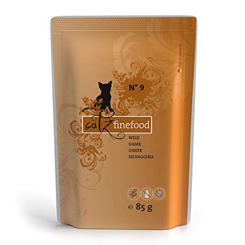 catz finefood N 9 Wild Feinkost Katzenfutter nass verfeinert mit Kartoffel Preiselbeere 8 x 85g Beutel