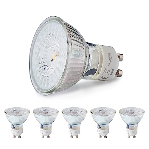 Oktaplex 6er Set Lux Lampe GU10 LED dimmbar 3-Stufen warmweiss 2700K 400lm 4 8W 110 Abstrahlwinkel