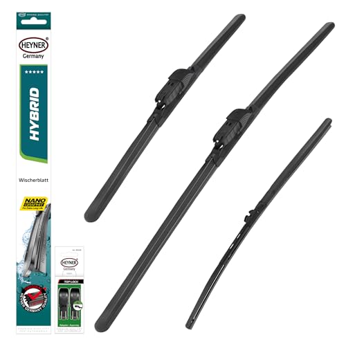 HEYNER Scheibenwischer Set mit Heckscheibenwischer passend für AIWAYS U5 12.2019-01.2020 HYBRID Flachbalkenwischer Front- und Heckwischer